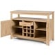 preview thumbnail 11 of 22, Transitional Buffet Server Sideboard with Wine Storage - 45.5" x 16" x 31.5" (L x W x H)