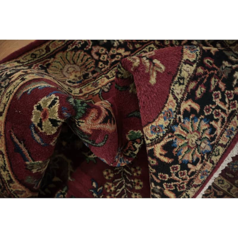 Hand Knotted Oriental 100% Wool Carpet Traditional Floral Red Tabriz Area Rug - 6' 4'' X 4' 1''