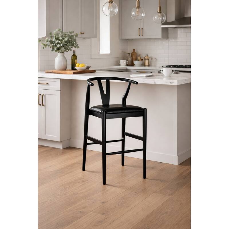 Johan Kitchen Bar Stool - Black Finish - Bar Height
