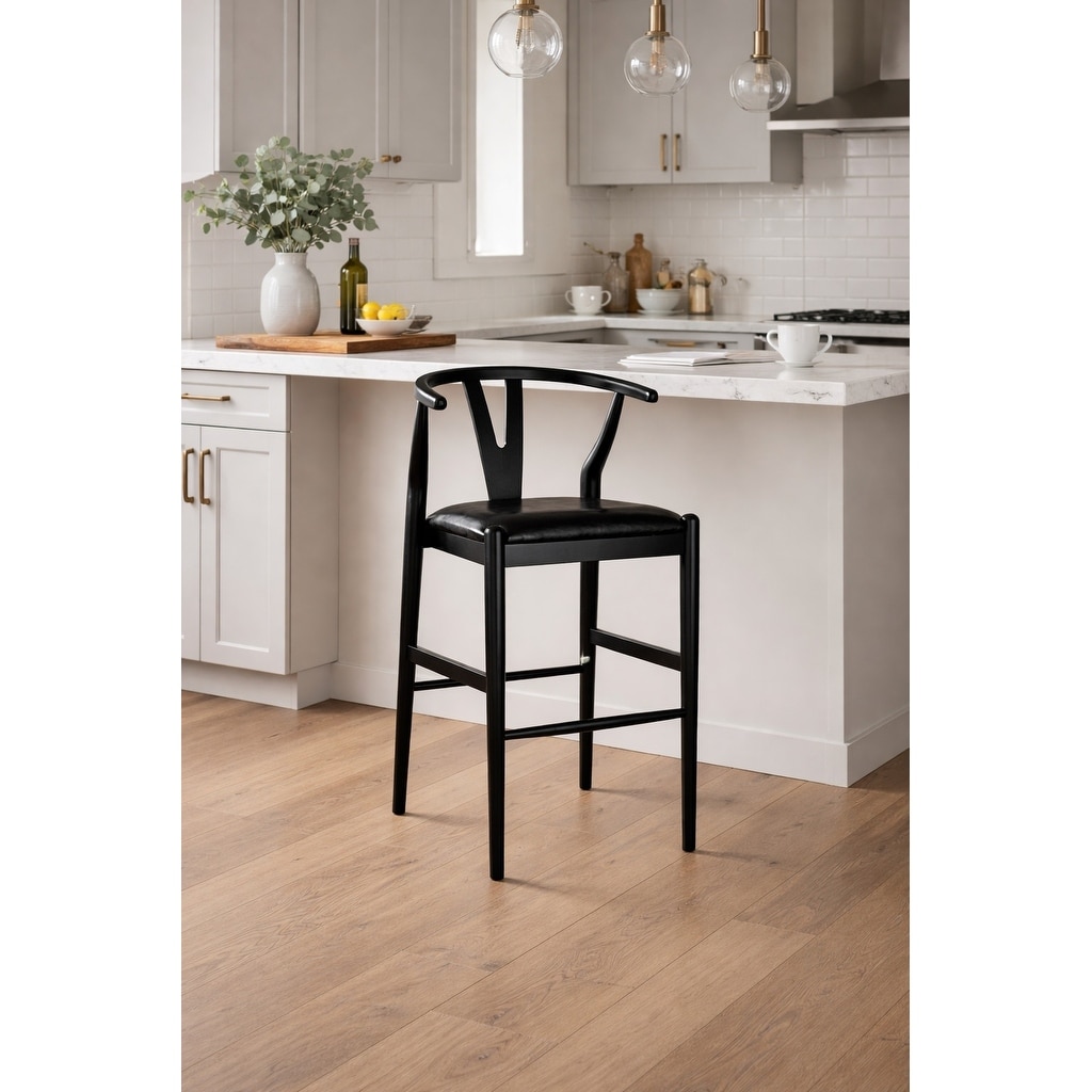 Johan Kitchen Bar Stool - Black Finish
