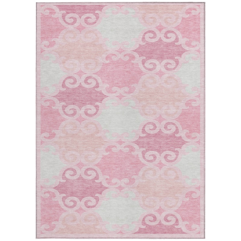 HomeRoots Trellis Transitional Rectangle Outdoor Rug