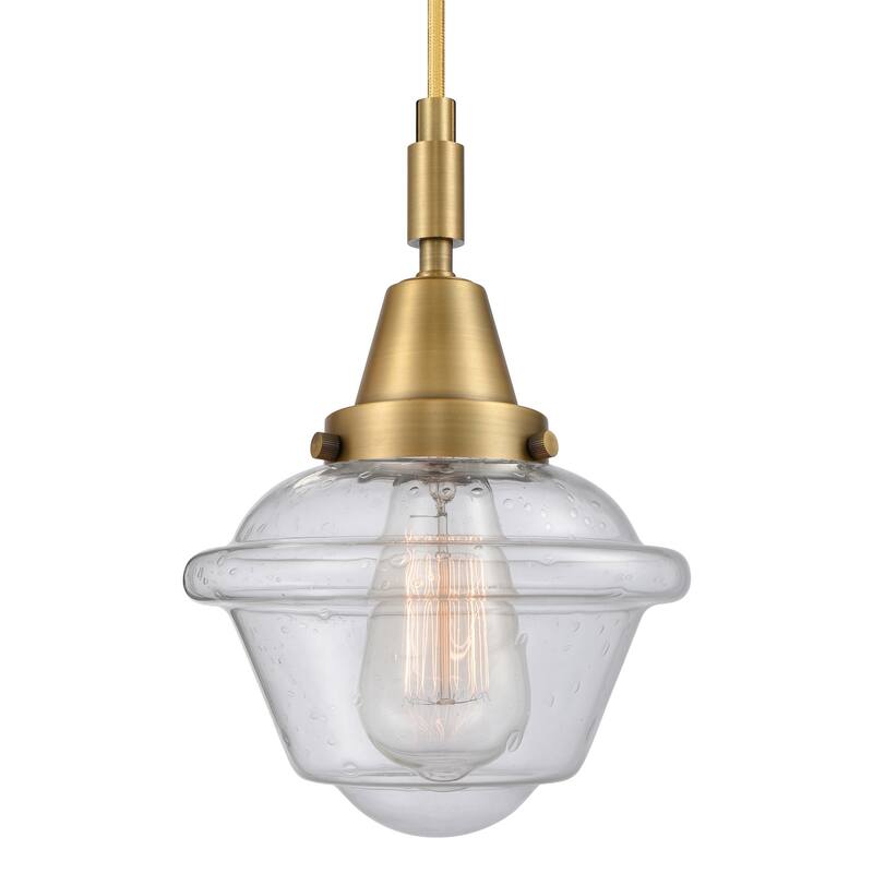 Innovations Lighting 447-1P-G534 Oxford 7" Wide Mini Pendant with - Brushed Brass