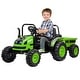 preview thumbnail 22 of 24, Kids Ride on Tractor with Tiltable Trailer 6 Wheels Green