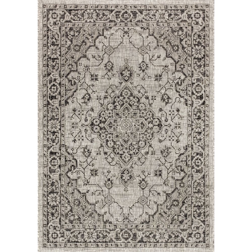JONATHAN Y Palazzo Boho Medallion Textured Weave Indoor/Outdoor Area Rug