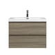 preview thumbnail 103 of 169, CASAINC Floating Bathroom Vanity with Resin Top Basin and Soft Closing Drawers 30 in - Ash Grey