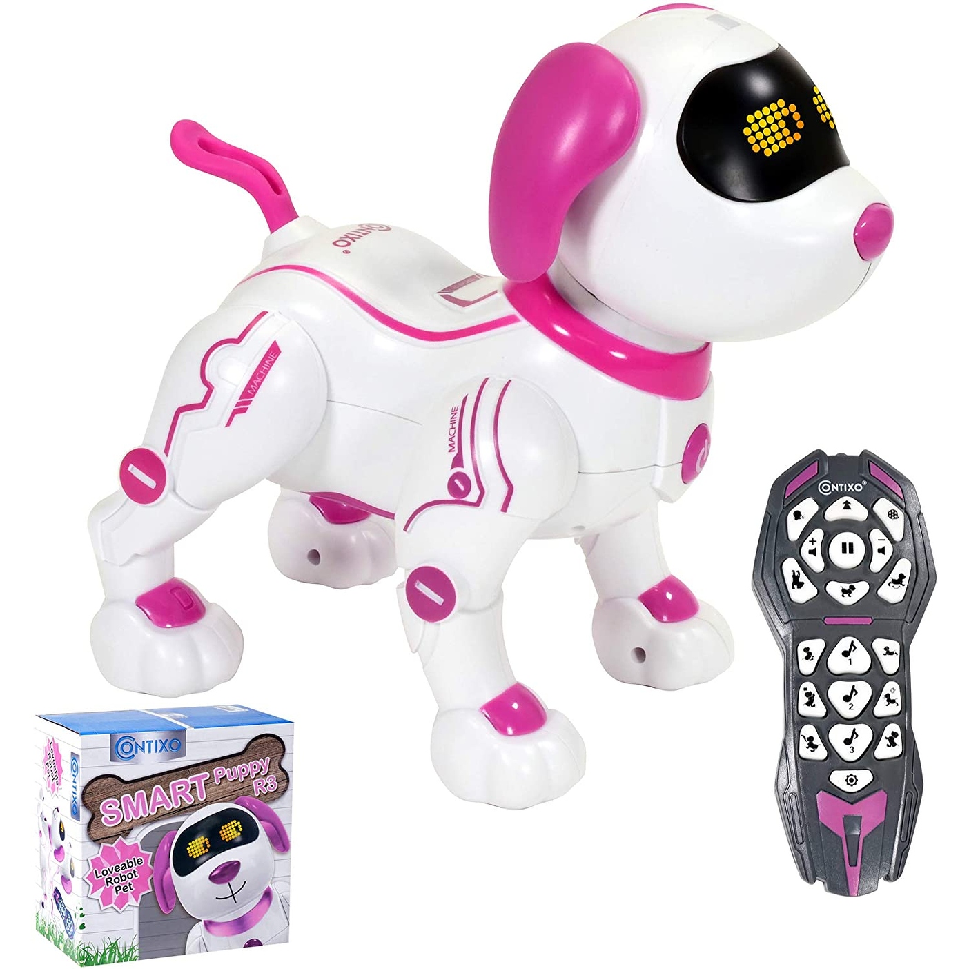 Contixo R3 Robot Dog Walking Pet Robot Toy Robots for Kids Remote Control Interactive Dance Voice Command Boys Girls Pink Bed Bath Beyond 32609061