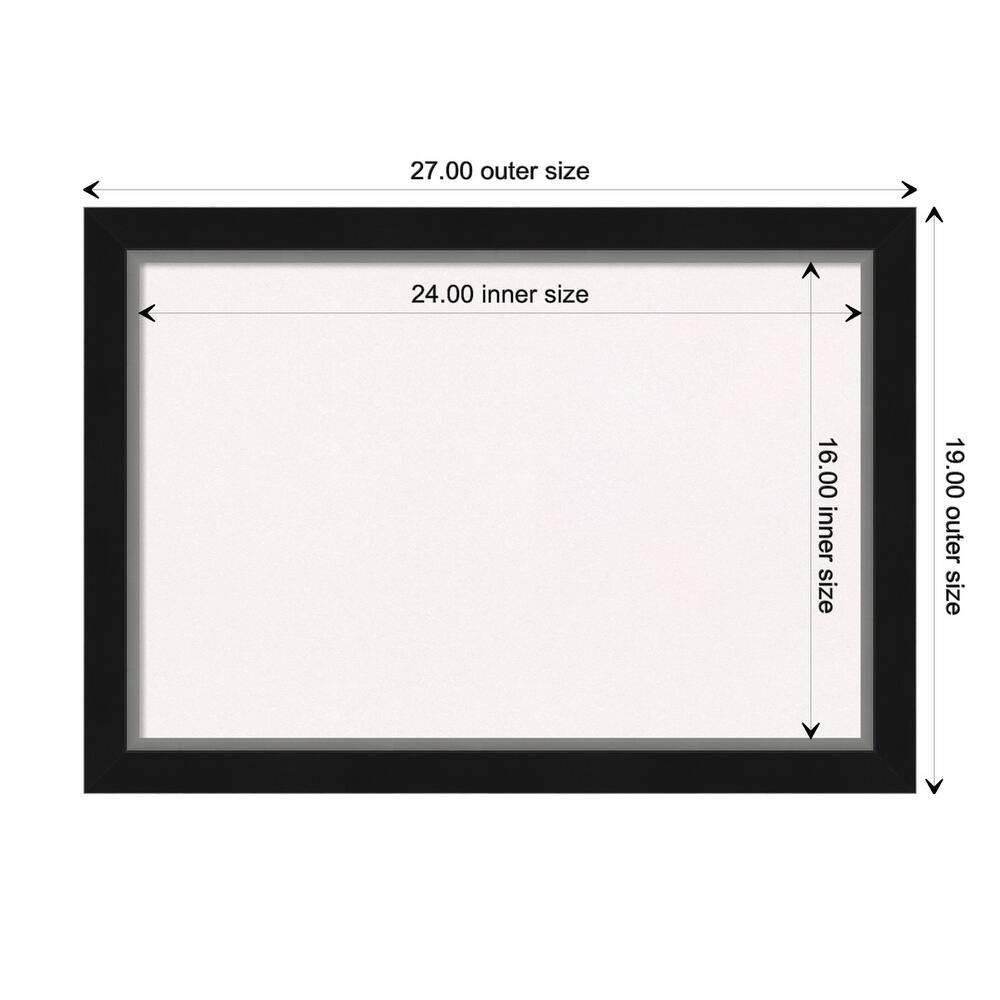 Eva Narrow Framed White Corkboard Bulletin Board