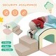 preview thumbnail 14 of 25, Soft Foam Playset for Toddlers, Single-Tunnel Foam Climber for Kids, Indoor Active Play Structure with Slide Stairs and Ramp