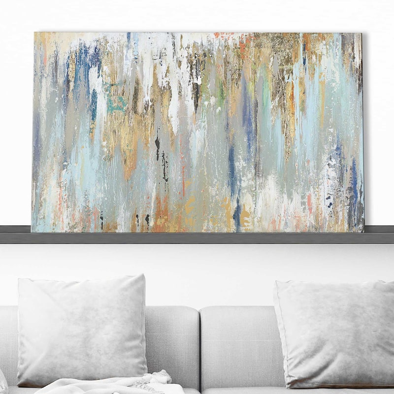 "Blue Gold Illusion (Horizontal)" Print on Canvas