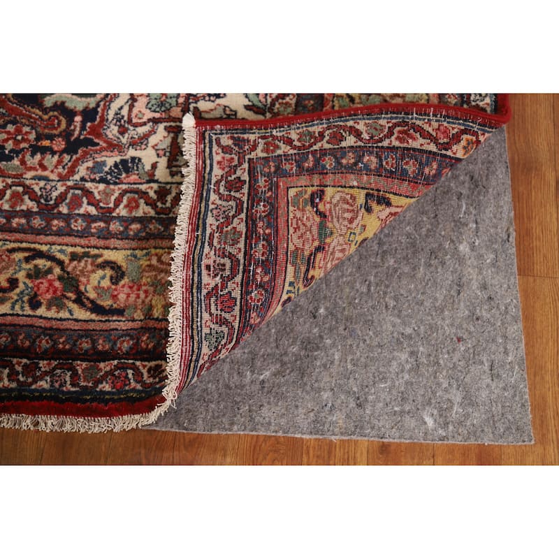 Vegetable Dye Bidjar Persian Rug Hand-Knotted Traditional Wool Carpet - 8'11" x 11'7"