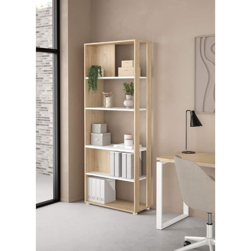 Carson Carrington Sign 5 Shelf Bookcase / Room Divider