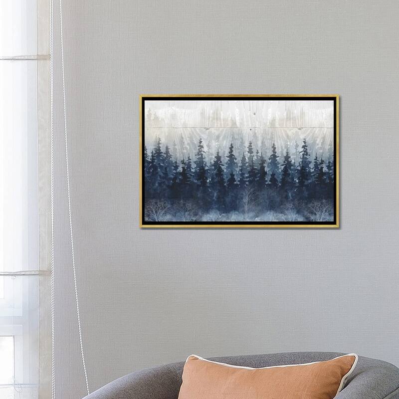 iCanvas "Misty Indigo Forest" by Carol Robinson Framed Canvas Print