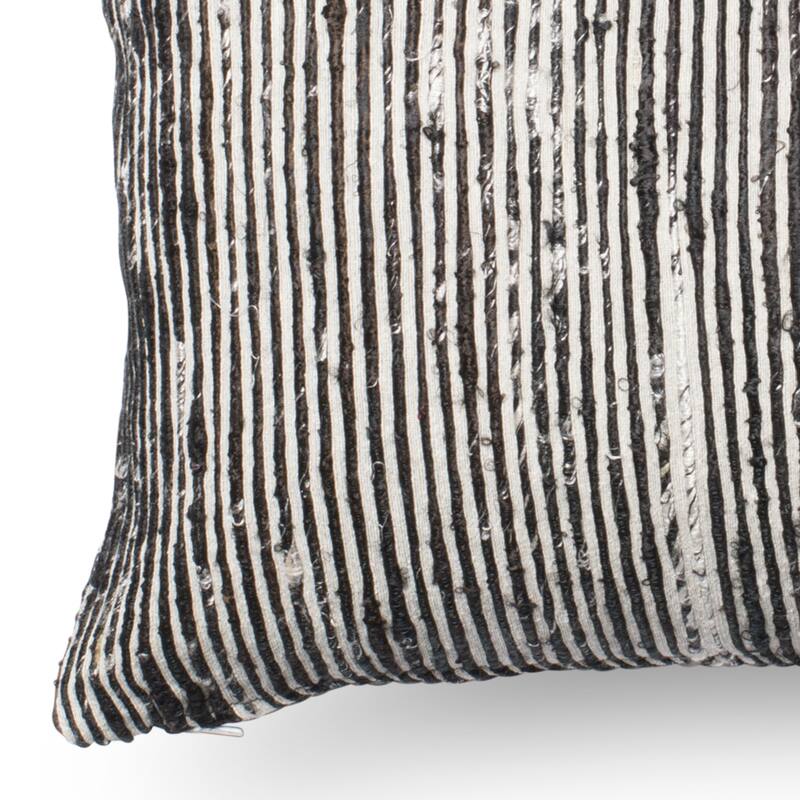 Recycled Sari Silk Stripe Rectangle Throw Pillow or Pillow Cover