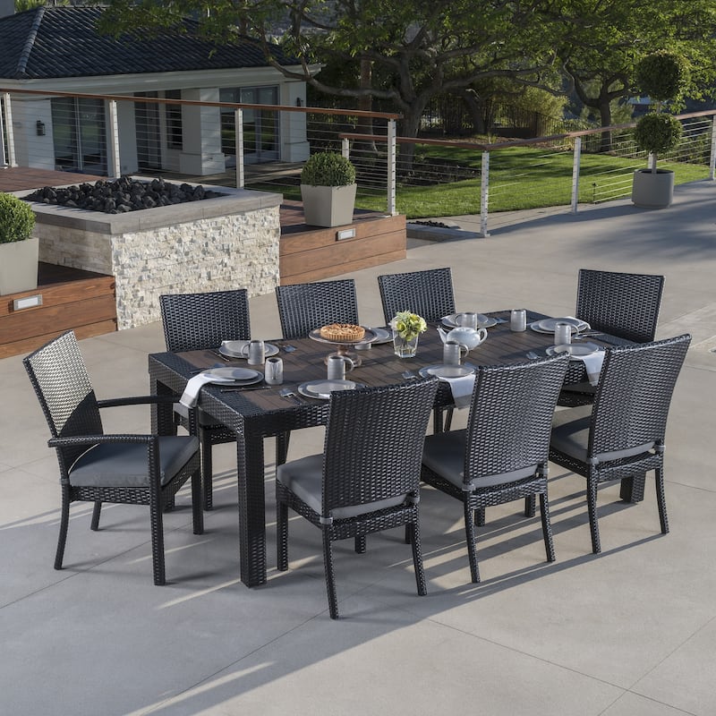 Deco 9 Piece Aluminum Outdoor Patio Dining Set