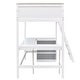 preview thumbnail 8 of 50, Modern Twin Size Wooden Loft Bed With Shelves and Desk,Solid Construction