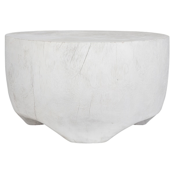 slide 2 of 4, Uttermost Elevate White Coffee Table - 24"W x 14"H x 24"D