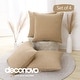 preview thumbnail 3 of 89, Deconovo Faux Linen Throw Pillow Covers 4 PCS(Cover Only) 20"x20" - Honey Gold