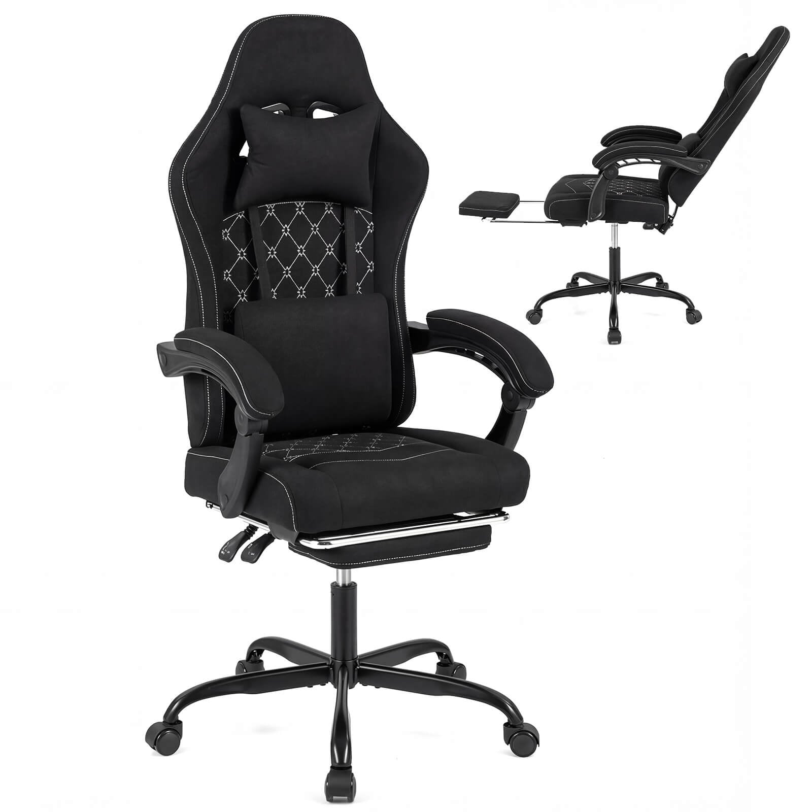 Costway Height Adjustable Computer Chair with Headrest, Lumbar - See Details