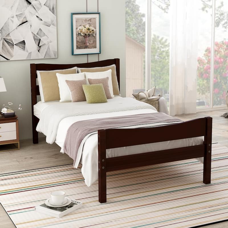 Twin Size Wood Platform Bed