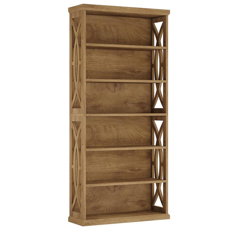 Freestanding Bookshelf, Wood Bookcase, Display Shelves Home Office Living Room Bedroom Storage