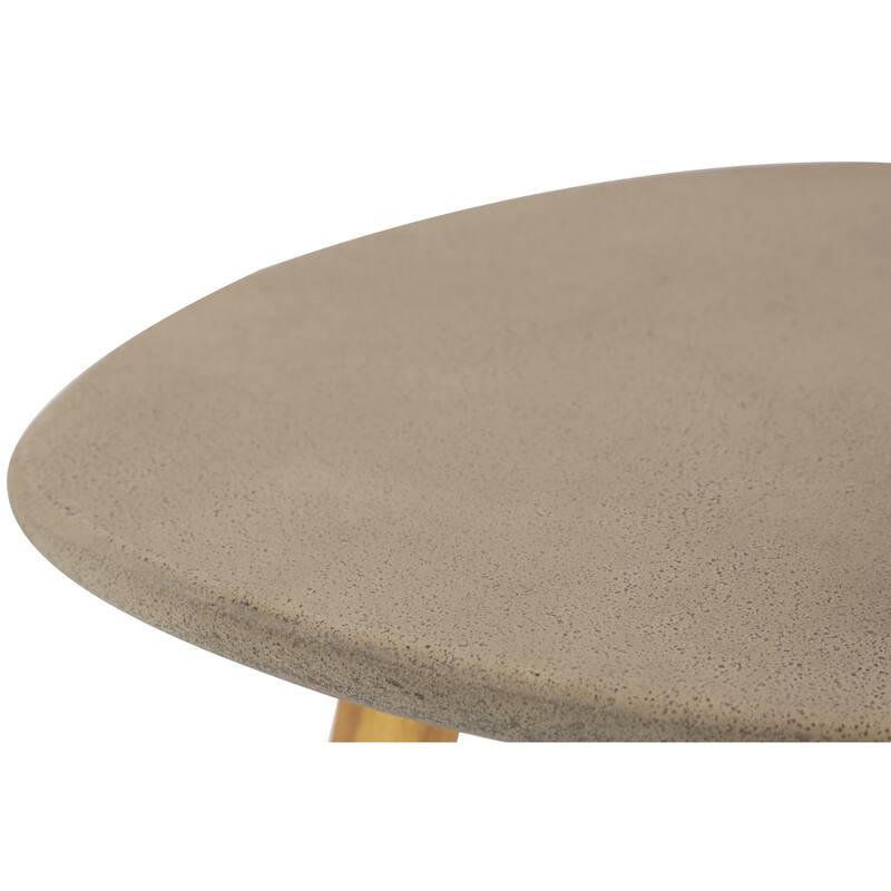 Gray Concrete Resin Modern Outdoor Dining and Accent Table Collection