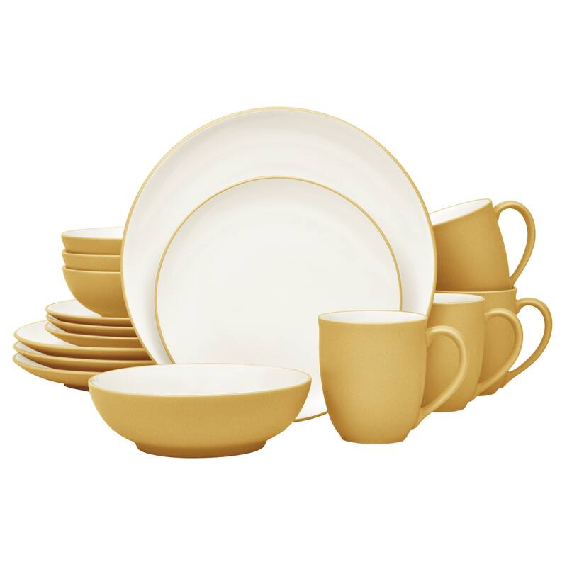 Noritake Colorwave 16-Piece Coupe Dinnerware Set, Service For 4 - Mustard