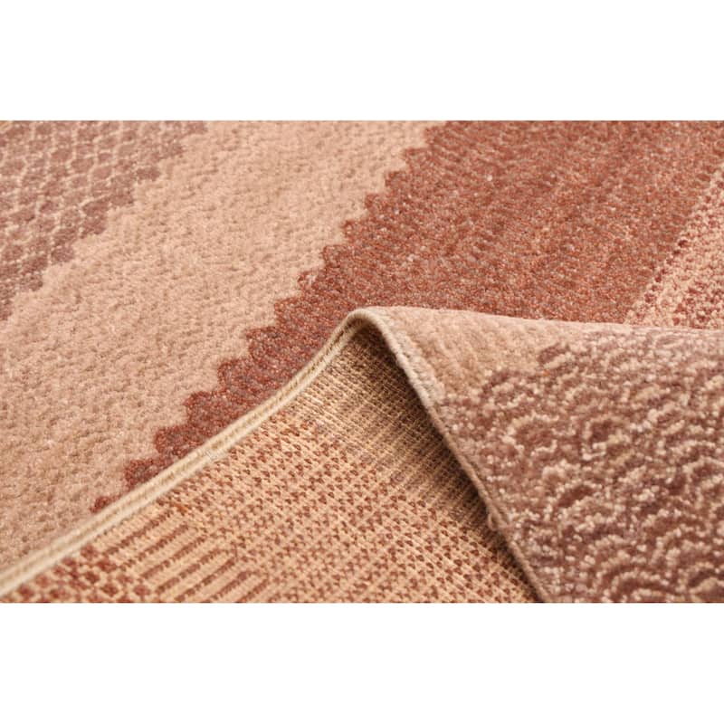 ECARPETGALLERY Hand-knotted Peshawar Ziegler Brown Wool Rug - 8'1 x 10'1