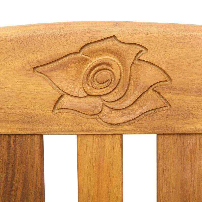 vidaXL Rose Bench Natural in Solid Acacia Wood