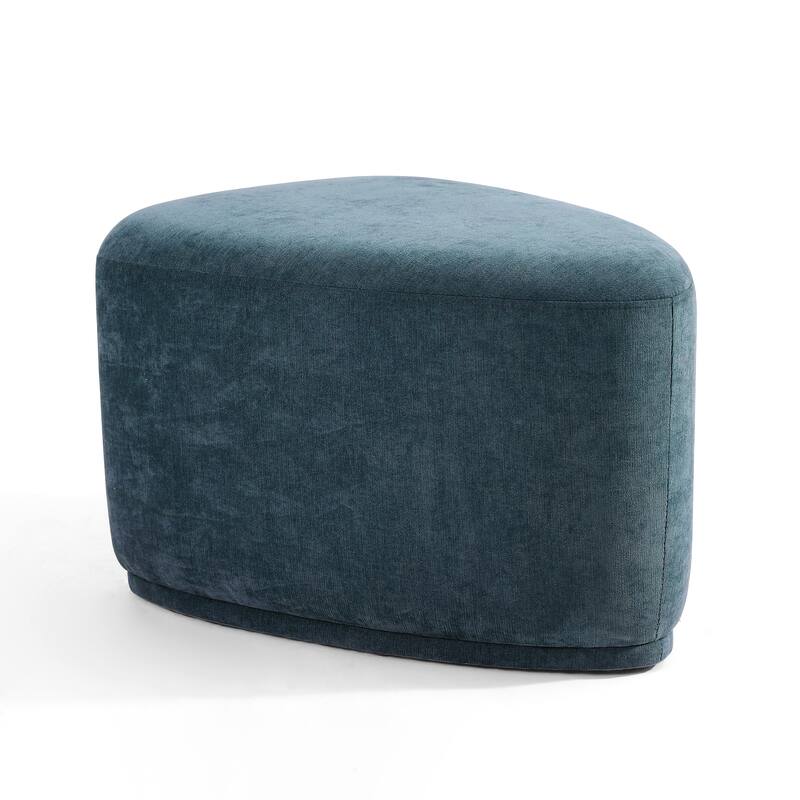 Bonnie 26"/43" W Chenille Small/ Oversized Triangular Cheese Ottoman