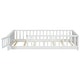 preview thumbnail 57 of 58, Twin size Floor Platform Bed with Built-in Book Storage Rack,Door