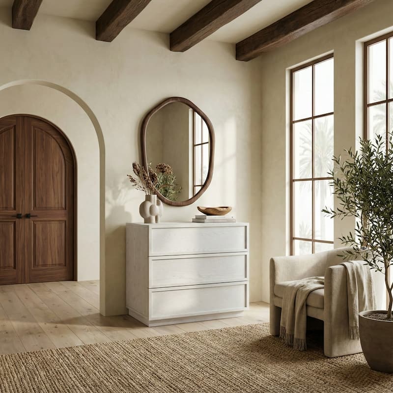 SAFAVIEH Couture Damasa 3-Drawer Wood Chest - Light Grey