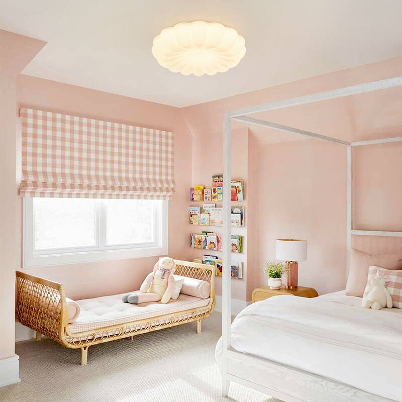 Blooming Peony Dimmable LED Flush-mount Nursery Ceiling Light - 18.9 in