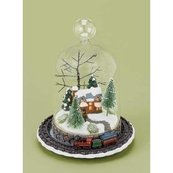 8 led lighted rotating train and winter scene christmas table top decoration multi - Lighted Train Christmas Decoration 8 led lighted rotating train and winter scene christmas table top decoration multi - Lighted Train Christmas Decoration