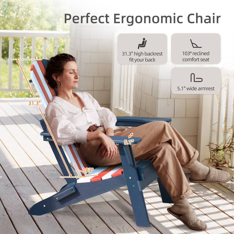 Aoodor Folding Patio Chairs - Stylish and Portable Seating - 32.3'' x 21.6'' x 37''