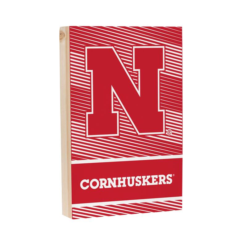 University of Nebraska Wooden Tabletop Mantel Shelf Sign