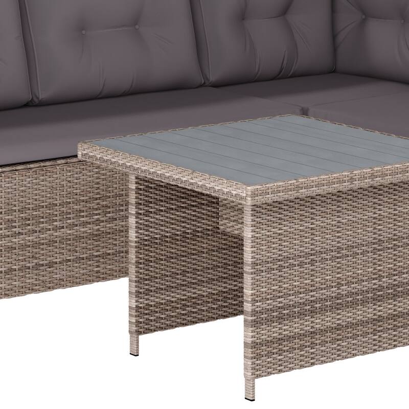 Indoor/Outdoor Conversation Set with Sofa and Table