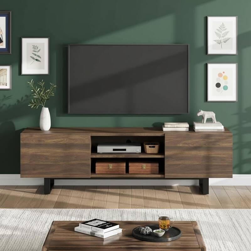 TV Stand, with Storage - Brown
