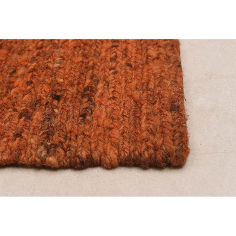 ECARPETGALLERY Flat-Weave Natural Orange Wool Tapestry Kilim - 6'9 x 9'7