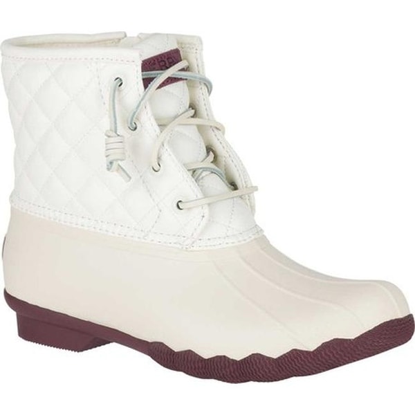 sperry saltwater quilted duck boots ivory