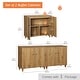 preview thumbnail 40 of 50, Buffet Cabinet with 3 Compartments for Dining Room, 32.4"H Sideboard