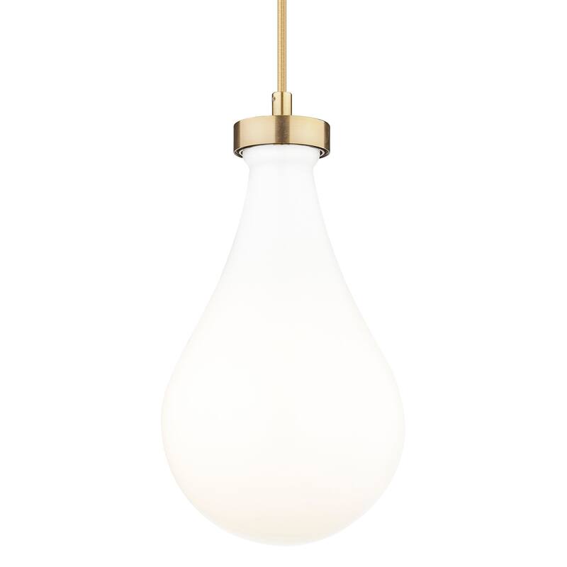 Innovations Lighting 451-1P-G451-7GWH Owego 7" Wide Mini Pendant with - Champagne Bronze