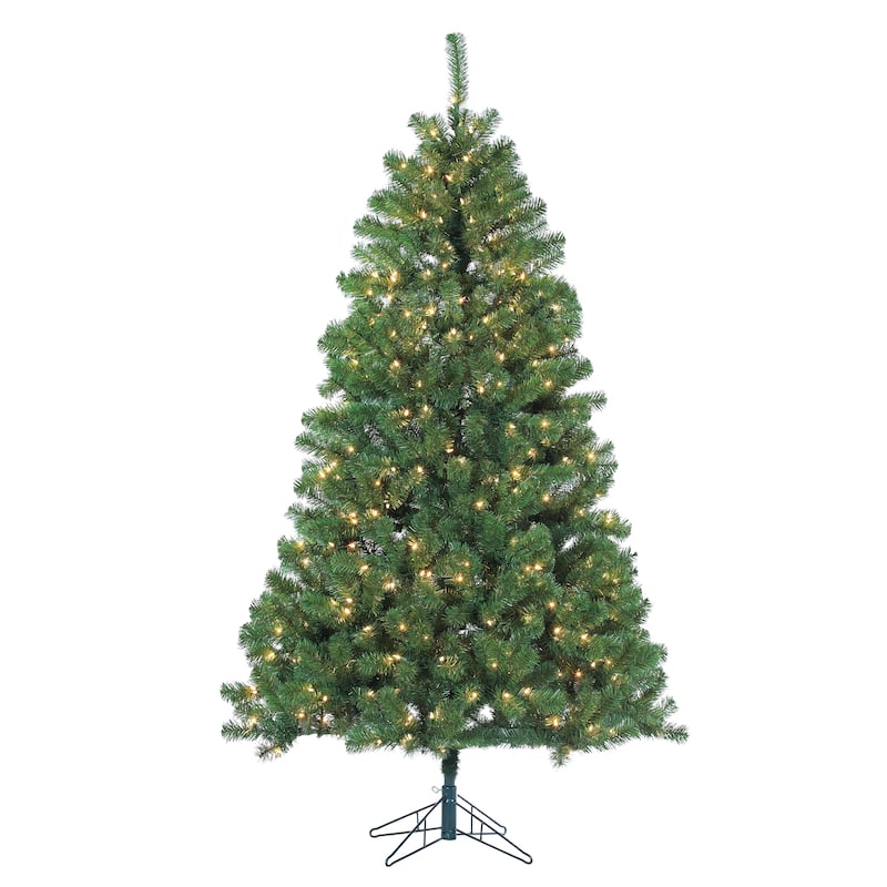 7 Foot Pre Lit Montana Pine with 500 Clear Incandescent Lights - N/A