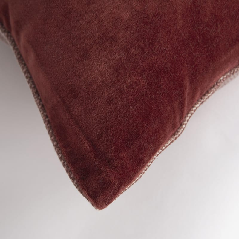 Solid Cotton Welted Pillow Cover
