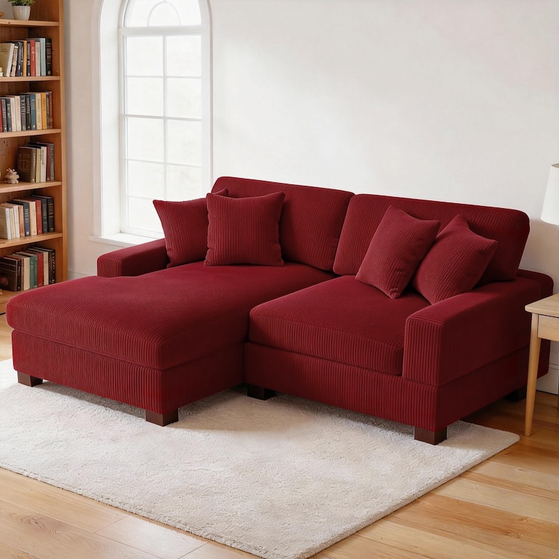 Oversized L-shaped Modular Sectional Sofa with Chaise Lounge