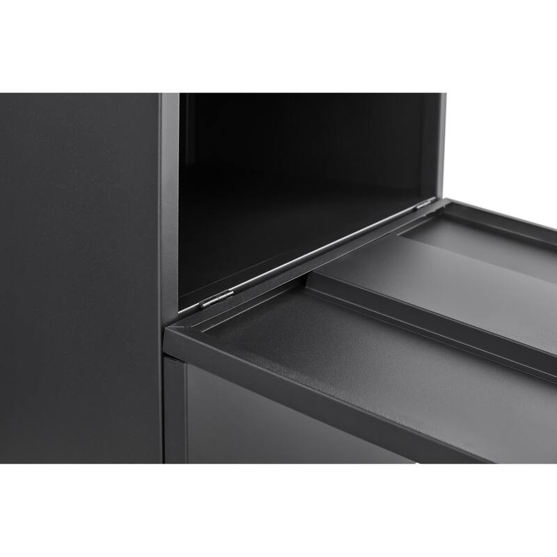 Office furniture Copier Cabinet Black 2 Door Steel Copier Stand Mobile Pedestal File Printer Stand