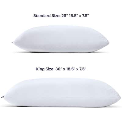 Purple - Freeform Modern Adjustable Pillow with Honeycomb GelFlex® Grid and MicroFlex™ Moon Foam Support - White