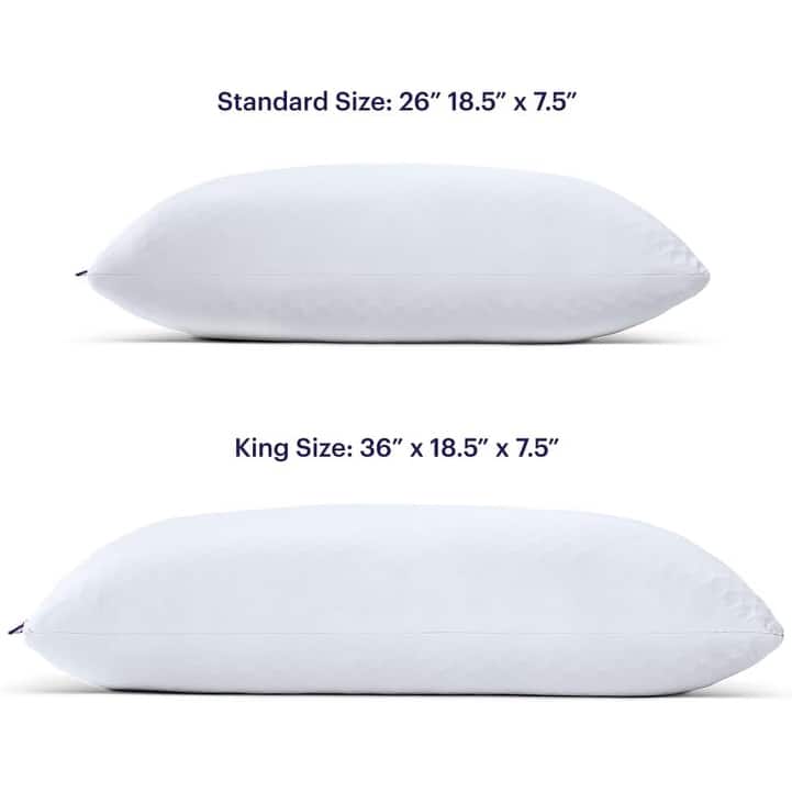 Purple - Freeform Modern Adjustable Pillow with Honeycomb GelFlex® Grid and MicroFlex™ Moon Foam Support - White
