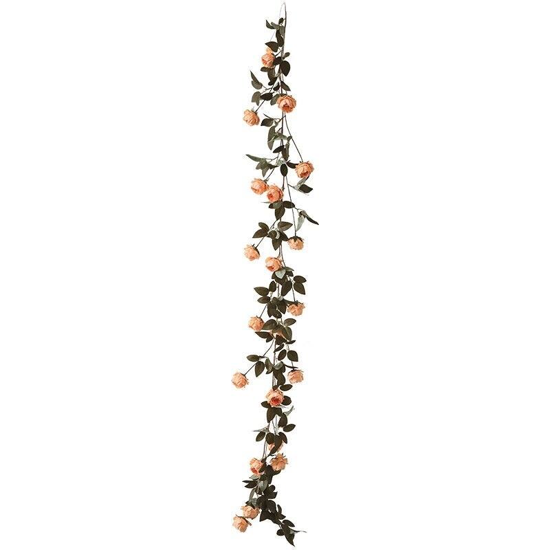 RusticReach Artificial Small Peony Flower Vine 65" Long