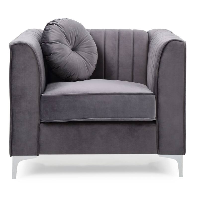 Delray Velvet/ Microsuede Chair