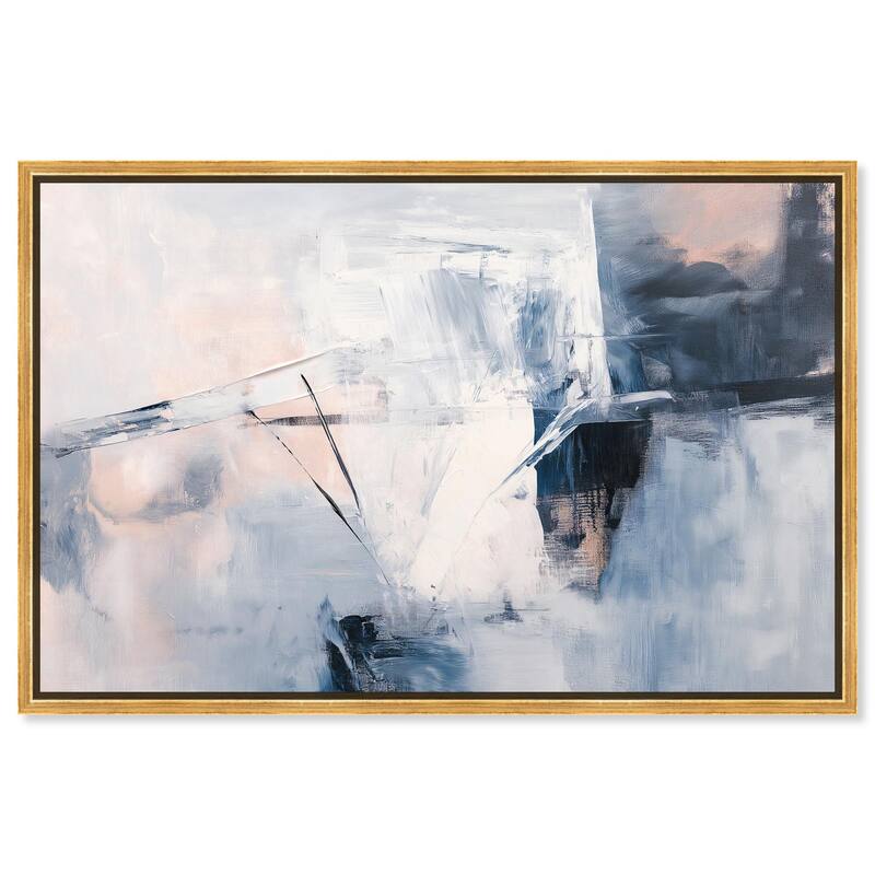 Blue Rapture I Canvas by Art Remedy - Gold - 36" x 24"